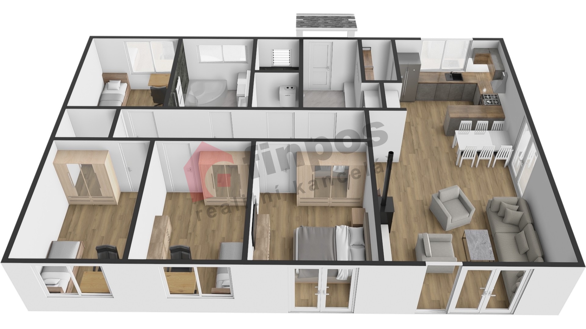Prodej nově zkolaudovaného rodinného domu 5+kk, pozemek 882 m², Moravany