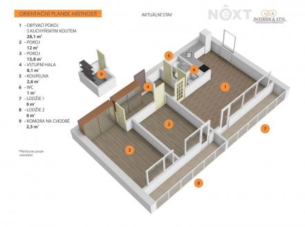 Prodej bytu, 3+kk, 82 m²