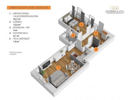 . | Prodej bytu, 2+kk, 55 m²