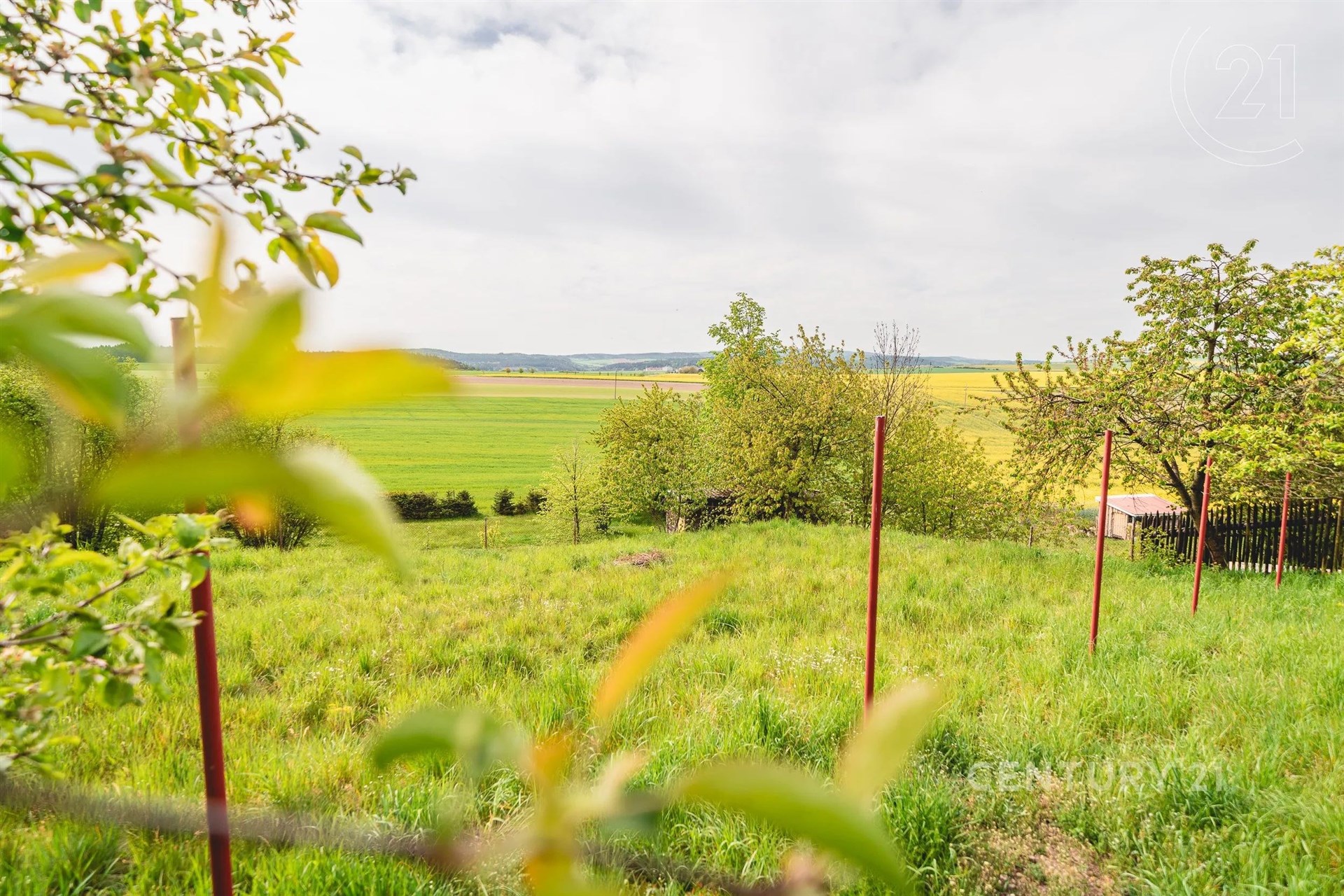 zahrada s venkovský pohled a plot