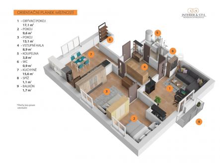 . | Prodej bytu, 3+1, 69 m²