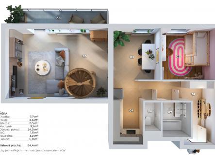 . | Prodej bytu, 3+1, 96 m²