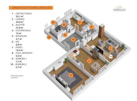 . | Prodej bytu, 4+kk, 108 m²