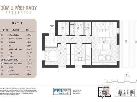 . | Prodej bytu, 3+kk, 79 m²