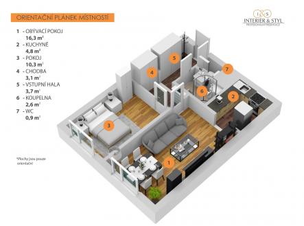 . | Prodej bytu, 2+kk, 42 m²