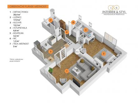 . | Prodej bytu, 2+1, 70 m²