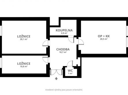. | Pronájem bytu, 3+kk, 70 m²