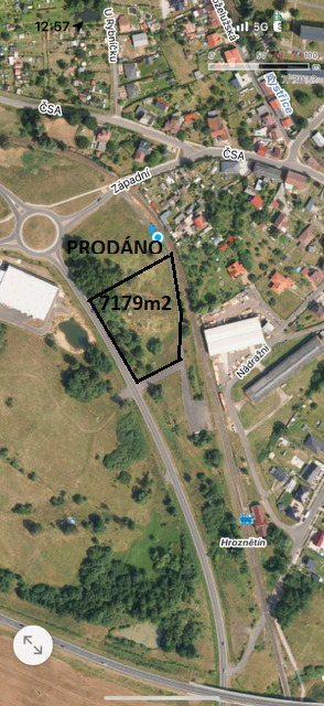 Prodej komerčního pozemku 7451m2, Hroznětín