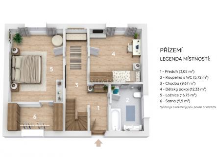 Půdorys | Prodej - dům/vila, 117 m²