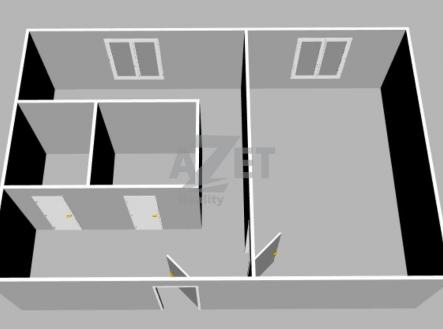 1+1 bez bal Kpt. Jaroše 3D.jpg | Prodej bytu, 1+1, 40 m²