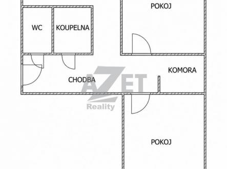 Půdorys 2+1, Dr. Martínka.jpg | Prodej bytu, 2+1, 50 m²