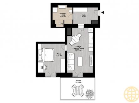 3255-Dvorcebyt2.3.jpg | Pronájem bytu, 2+kk, 56 m²