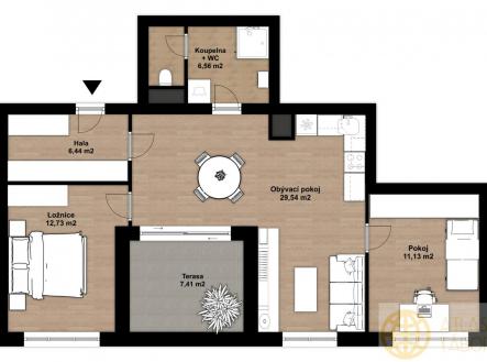 3255-Dvorcebyt5.4..jpg | Pronájem bytu, 3+kk, 67 m²