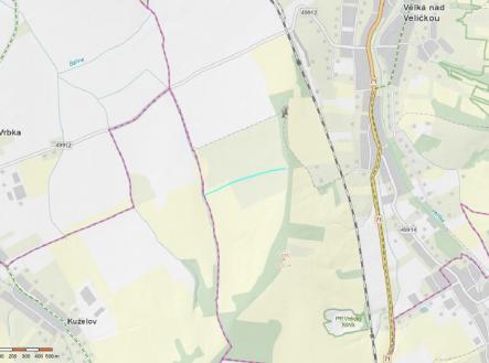 Mapa Velká nad Včeličkou.jpg | Prodej - pozemek, zemědělská půda, 4 896 m²