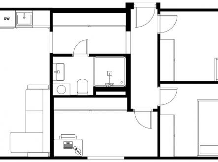 Prodej bytu, 3+kk, 60 m²