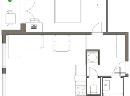 Prodej bytu, 2+kk, 47 m²