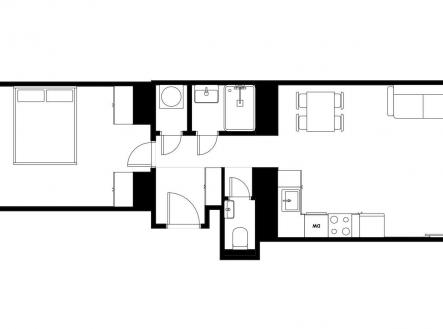 Prodej bytu, 2+kk, 49 m²