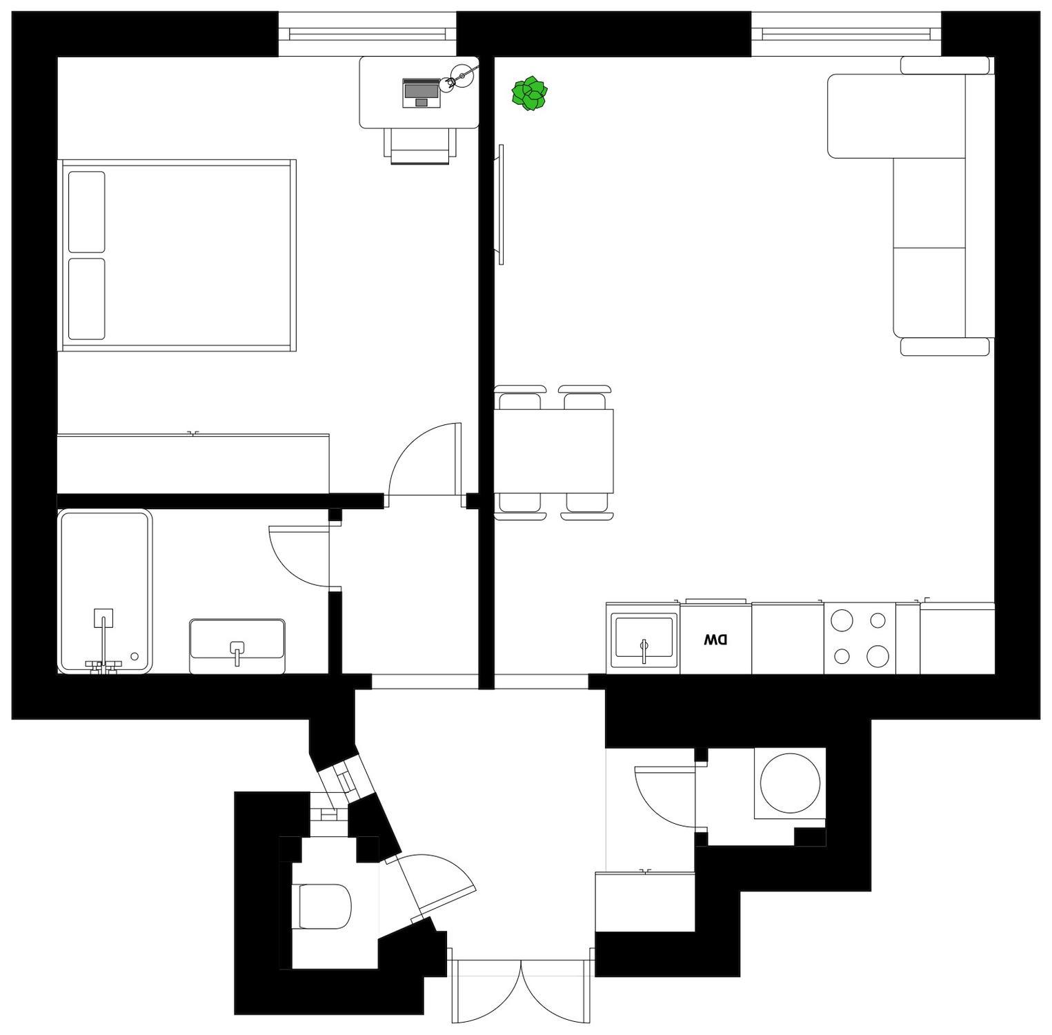 Prodej byt 2 + kk, 50㎡|Hlavní město Praha, Praha, Praha 4, Nusle, U křížku 1398/14, 14000