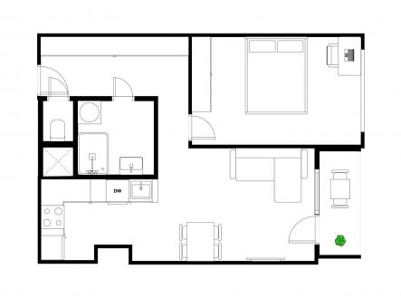 Prodej bytu, 2+kk, 46 m²