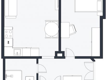 Pronájem bytu, 2+kk, 47 m²