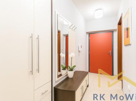 minimalist-vstupni-chodba-s-cervenymi-dvermi.jpg | Pronájem bytu, 1+kk, 30 m²