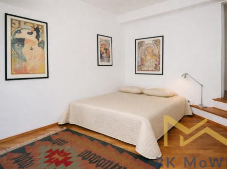 minimalist-bedroom-with-art-nouveau-posters.png | Pronájem bytu, 3+1, 108 m²