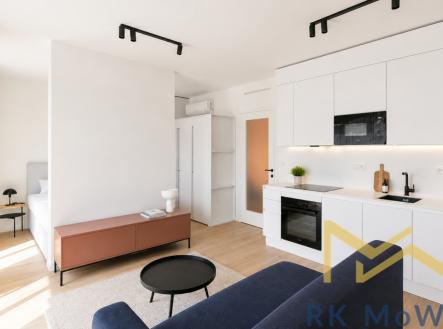 obyvaci-cast-s-kuchyni.png | Pronájem bytu, 1+kk, 43 m²