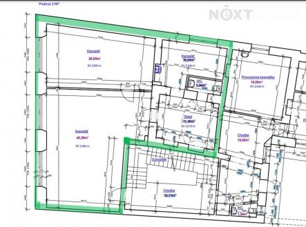 Pronájem - kanceláře, 96 m²