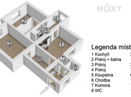 Prodej bytu, 3+1, 128 m²