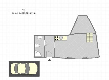 projekt.jpg | Pronájem bytu, 2+kk, 37 m²