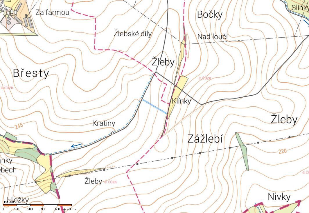 Prodej zemědělského pozemku v Ořechově orná půda 1731 m2 obhospodařované a parcely v kú Polešovice