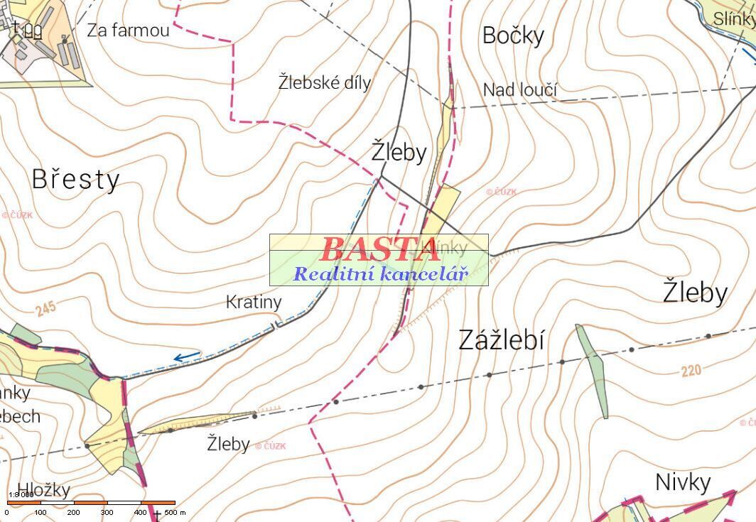 Prodej zemědělského pozemku v Ořechově orná půda 1731 m2 obhospodařované a parcely v kú Polešovice