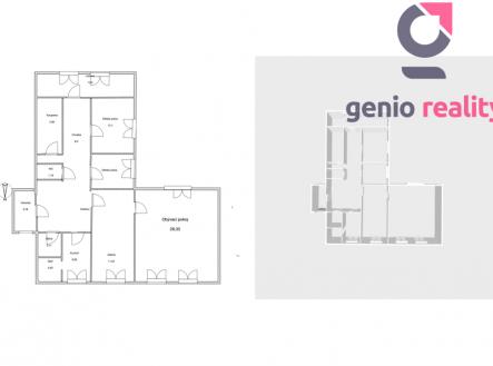 Půdorys | Prodej - dům/vila, 105 m²