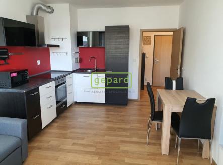 pohled obývací pokoj | Pronájem bytu, 2+kk, 48 m²