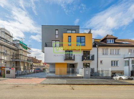 pohled na dům z ulice | Pronájem bytu, 1+kk, 30 m²