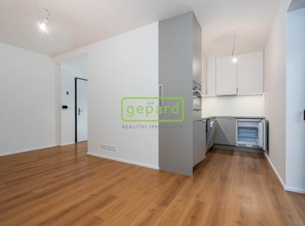 obývací pokoj a kuchyně | Prodej bytu, 1+kk, 31 m²