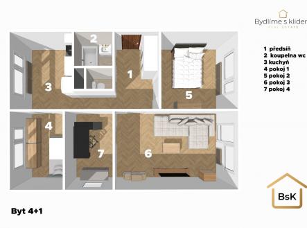 1 | Prodej bytu, 4+1, 74 m²