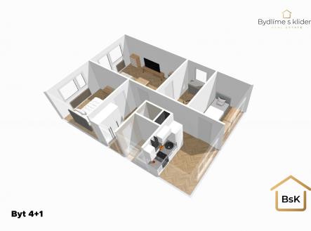 3 | Prodej bytu, 4+1, 74 m²