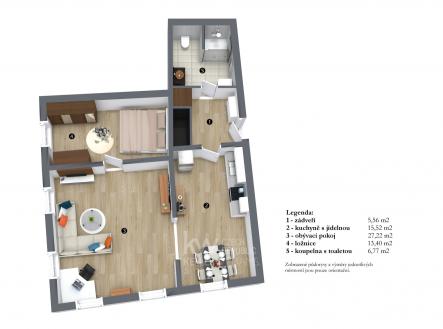 půdorys byt 7 | Prodej bytu, 2+1, 68 m²