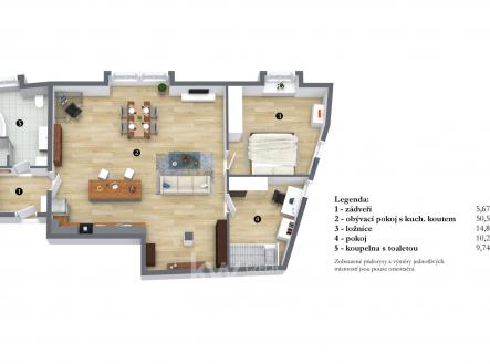 půdorys byt 9 | Prodej bytu, 3+kk, 91 m²
