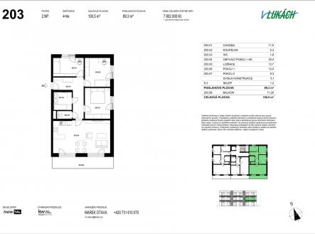Prodej bytu, 4+kk, 89 m²