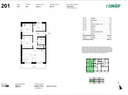 Prodej bytu, 4+kk, 89 m²