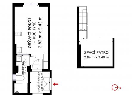 Pronájem bytu, 1+kk, 19 m²