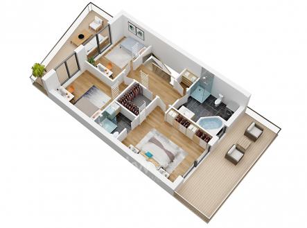 Suchdol_2NP_3D | Prodej bytu, 4+kk, 218 m²