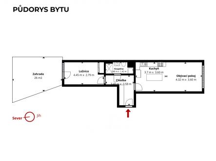 pudorys Pod Kavalírkou 28 | Pronájem bytu, 2+kk, 57 m²