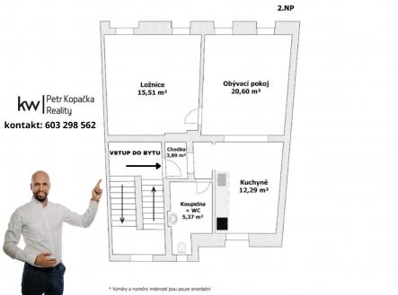 VSTUP DO BYTU | Pronájem bytu, 2+kk, 67 m²