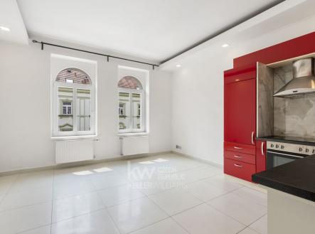Obývací pokoj s kuchyňským koutem | Pronájem bytu, 3+kk, 57 m²