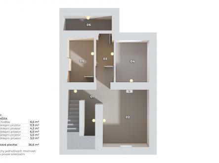 Půdorys 1.PP | Prodej - dům/vila, 80 m²