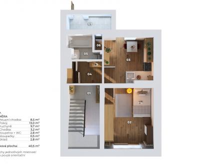 Půdorys 1.NP | Prodej - dům/vila, 80 m²
