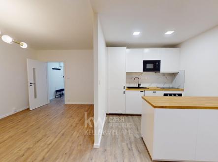 03_0bývací pokoj _ Kuchyně | Pronájem bytu, 3+kk, 67 m²